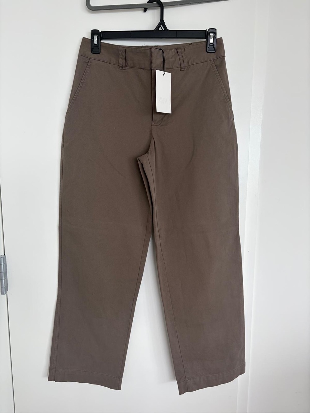 Zara Brown Straight-Leg Trousers